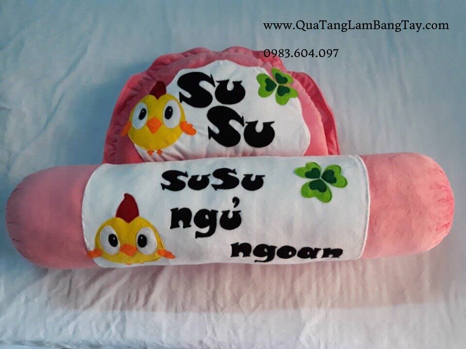 Gối ôm handmade cho bé (tên Su Su ngủ ngoan) mã GB14
